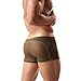 Laxier 4-Pack Men Boxer Briefs Shorts Soft Underpants See-Through Underwear Sexy Trunks for Men