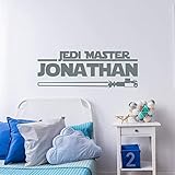 Star Wars Name Decal Boy. Jedi Master Name Wall Sticker Nursery Vinyl Art. Kids Room Wall Decor. Star Wars Decor Jedi Name Wall Decal f52