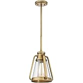 Nuvo Lighting 45923675614 One Light Mini Pendant, Natural Brass