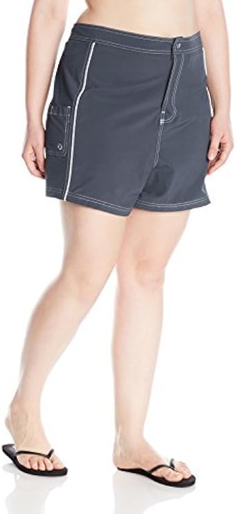 Free Country Women S Plus Size Woven Stretch Swim Short At Amazon Women S Clothing Store