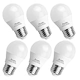 A15 LED Bulb 6W,Acaxin LED Light Bulbs 60 Watt Equivalent,Warm White 2700K Non-Dimmable Bright E26/E27 LED Bulb with 600 Lumen for Home Lighting Decorative,6-pack