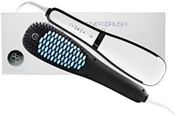 Beliosa Electric Hair Straightener Detangling Brush with Anion Spray and Anti-Burn Silicone Cap