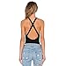 Cheapcotton Women's Back Crisscross Straps Bodysuit (M, Black)