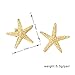 UM Jewelry Charm Womens Titanium Stainless Steel Starfish Stud Earrings Gold