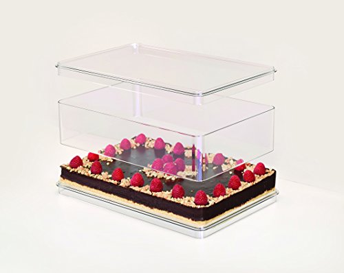 Versatile Rectangle Master 3 Piece Cake Pan 8inch x 12inch clear acrylic
