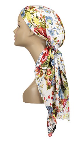 Atara Large Head Wrap Scarf - Red Print - 100% Viscose - by
