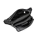 Genuine Leather Large 7 Pocket Waist Pack with Organizer, Card Slots (Black)