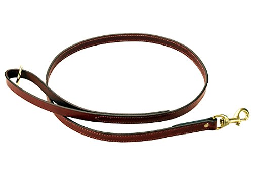 Mendota Products Leather Dog Snap Leash, Chestnut, 3/4-Inch x 6-Feet