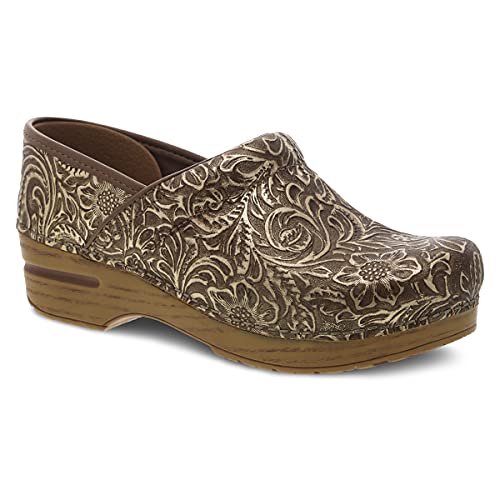 Dansko Women's Professional Antique Tooled Clogs