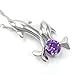 Pearl of Dream Dancing Dolphins [Purple] Pendant Necklace