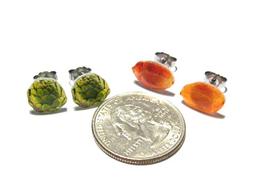 Mini Artichoke Stud Earring - Tiny Food Jewelry