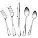 60 PCS Silverware Flatware Set with Dinner Knives, Forks and Spoons of Dessert & Dinner, Anti-rust Stainless Steel Cutlery Set Modern Kitchen Tableware Dinnerware by Umite Chef