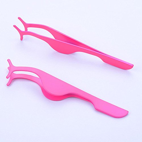 Usstore False Eyelashes Applicator Remover Clip Tweezer Nipper Beauty Tool (Pink) - Thumbnail 3