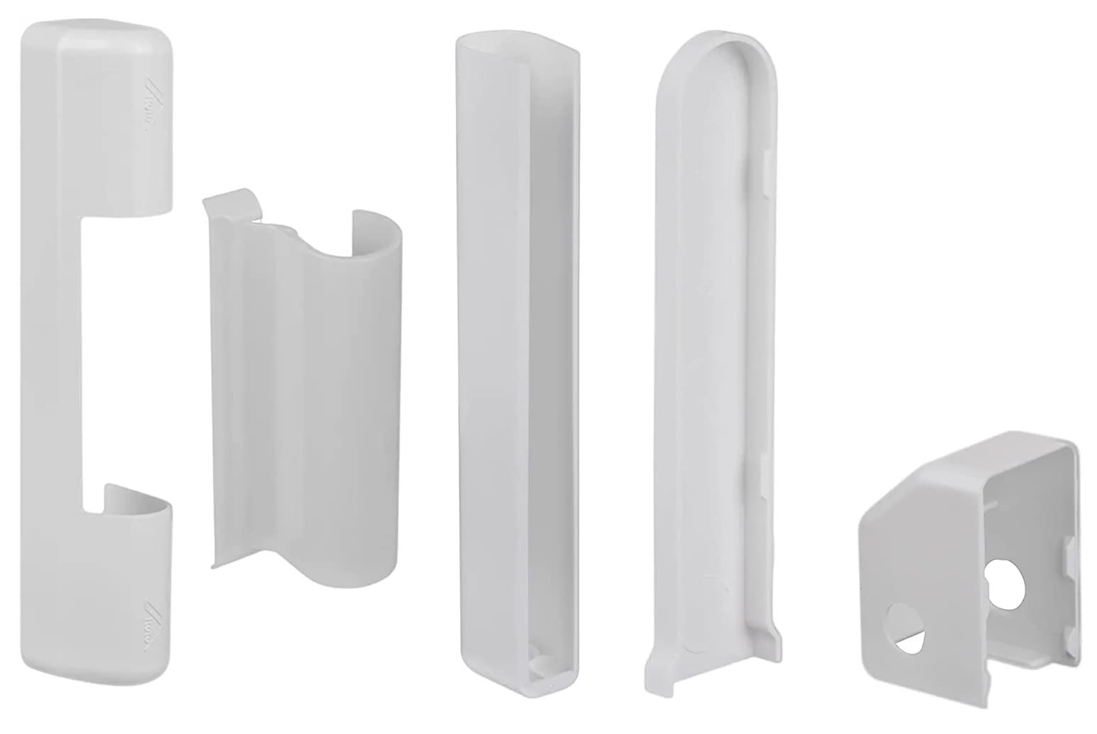 4 Pcs Roto NT PVC Window and PVC Plastic Door Cover Caps Complete Set White - Caps Only for NT Fittings Suitable for Concealing Wing Hinges and Protection Against Dirt