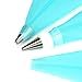 MCIRCO 3 Sizes Reusable Pastry Silicone Icing Bag Decorating Supplies Cupcake Macaron Cake Frosting DIY Baking Tool with 3 Icin, Blue