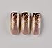 Gold Finger Gel Glam Press on Nail Dark Brown Glitter French Full Cover Luxurious Design, Square shape, Medium Length, MIni Glue Included GF64