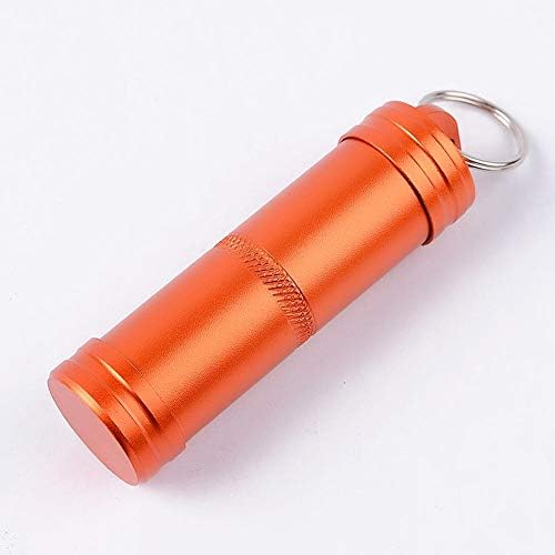 FANMURAN Medicine Bottle Pill Case Holder Container Hiking Waterproof Tank Outdoor Emergency Keychain EDC Emergency Survival Hunting Travel Camping Tools