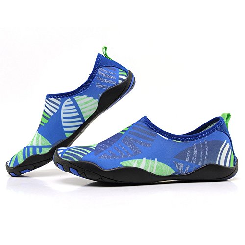 W1arorinced Men Women Water Shoes Outdoor Sports Beach Swim Pool Barefoot Slip-On Shoes Beach Swim Surf Yoga, Blue