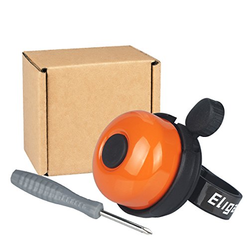 Eligara Bicycle Bell by Aluminum Alloy Bike Bell with Loud, Long, Crisp Sound for Mountain Road Electric Bike Cycle Scooter Ebike Cruiser Tricycle MTB BMX (Orange) - Thumbnail 7