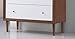 Baxton Furniture Studios Harlow Mid-Century Wood 3 Drawer Chest, Medium, White and Walnut
