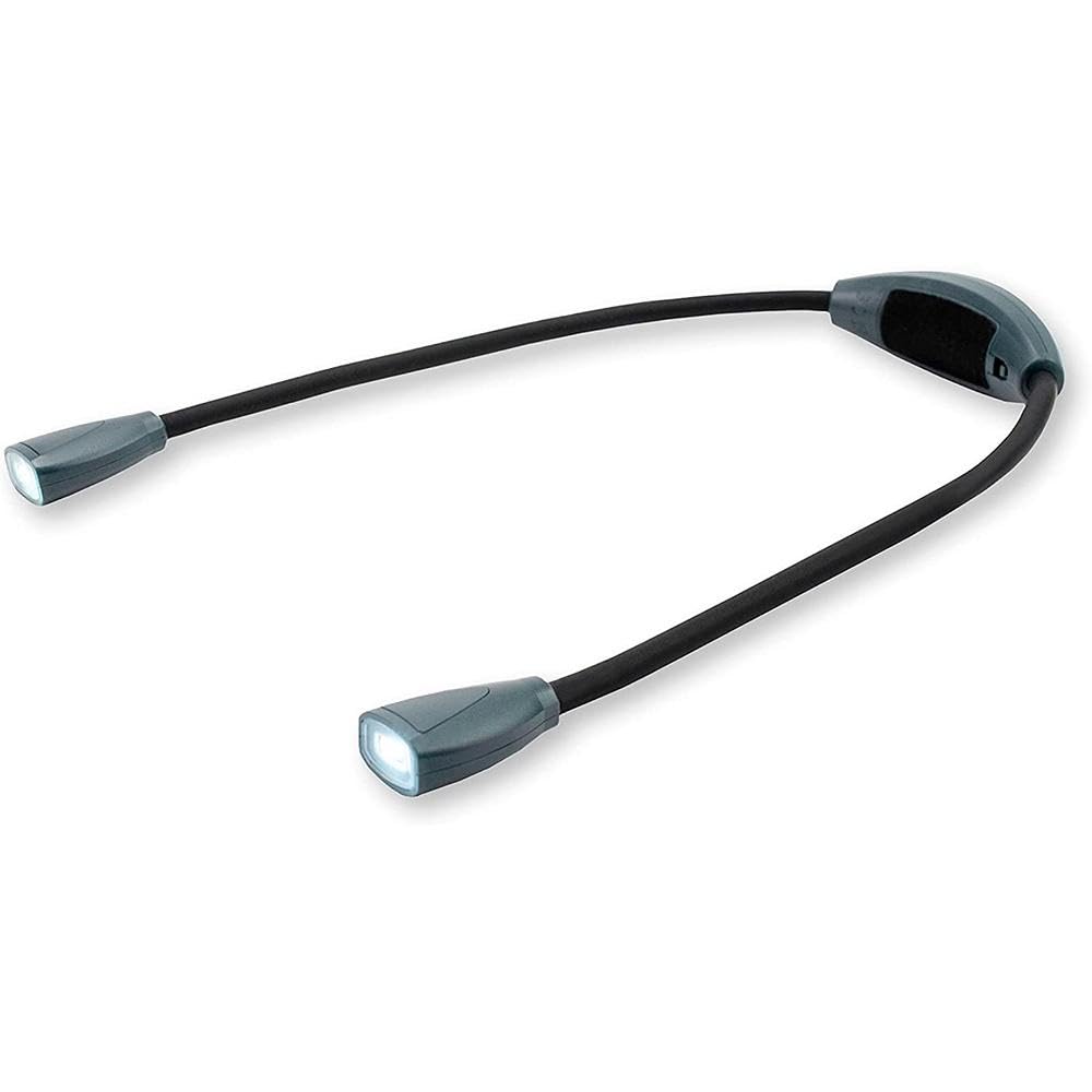 Carson Dual Headed COB LED Neck Light with Two Brightness Settings - Outdoor Themed Packaging Version (NL-20),Black
