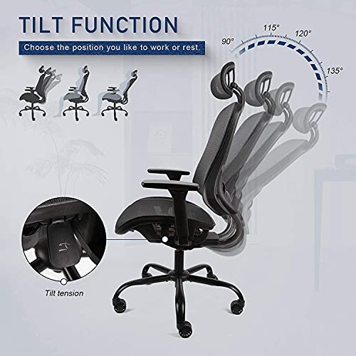 Ergousit Ergonomic Mesh Office Chair, High Back Desk Chair with