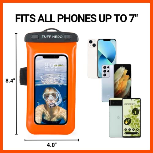 TUFF HERO Waterproof Phone Pouch Set of 2 Perfect for Kayaking, Floating Waterproof Phone Case
