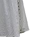 Soojun Women's Pure Cotton V Collar Maxi Dresses with Bawting Sleeve Beige Long Sleeve