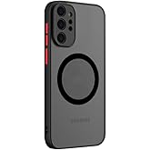 Doowear Galaxy Note 10 Case Magnetic [Support Magsafe Charger] Wireless Anti-Scratch Shockproof Matte Clear Full Camera Protection Slim Thin Phone Cover Case for Samsung Galaxy Note 10 6.3"-Black