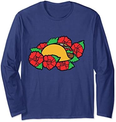 Unisex Taco Tuesday long sleeve t-shirt retro style taco tuesday 2XL Navy