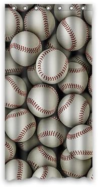 Dalliy Custom Baseball Shower Curtain Polyester 90cm x 183cm