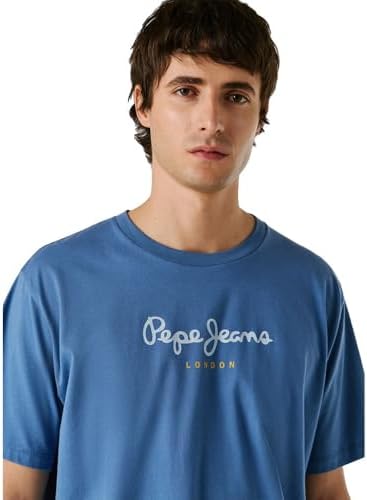 Eggo N Camiseta, Azul (Azul Marino Lavado), M para Hombre