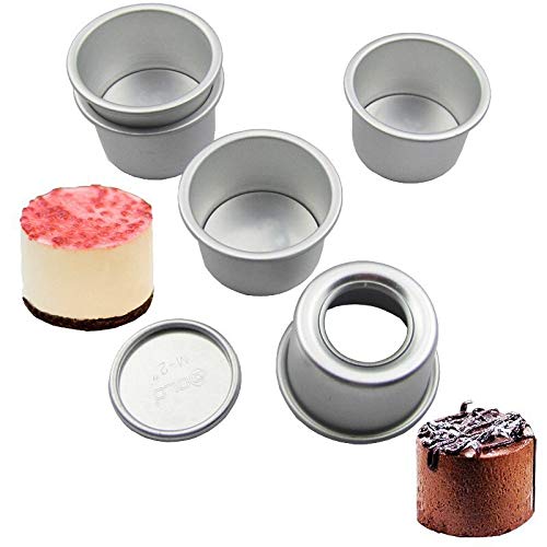 Astra Gourmet Perfect Performance Aluminium Mini Round Cheesecake Pan Cupcake Pan Muffin Pan, Perfect for Indivdiual Desserts, Set of 10 - Thumbnail 5