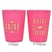 ANF BRANDS (12 Pack ) PINK Bride and Bride Tribe Cups - for Bachelorette, Bridal, & Hen Parties