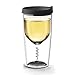 Asobu Vino2Go Insulated Wine Bottle Opener Cup with Corkscrew, 12 oz, Black