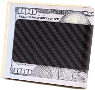 Carbon Fiber Wallet Money Clip Slim Credit Card Business Card Holder (Matte Black)