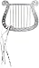 Silver Plated Angel Harp for Angel Costumes