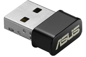 ASUS USB-AC53 AC1200 Nano USB Dual-Band Wireless Adapter, MU-Mimo, Compatible for Windows XP/Vista/7/8/1/10, Black