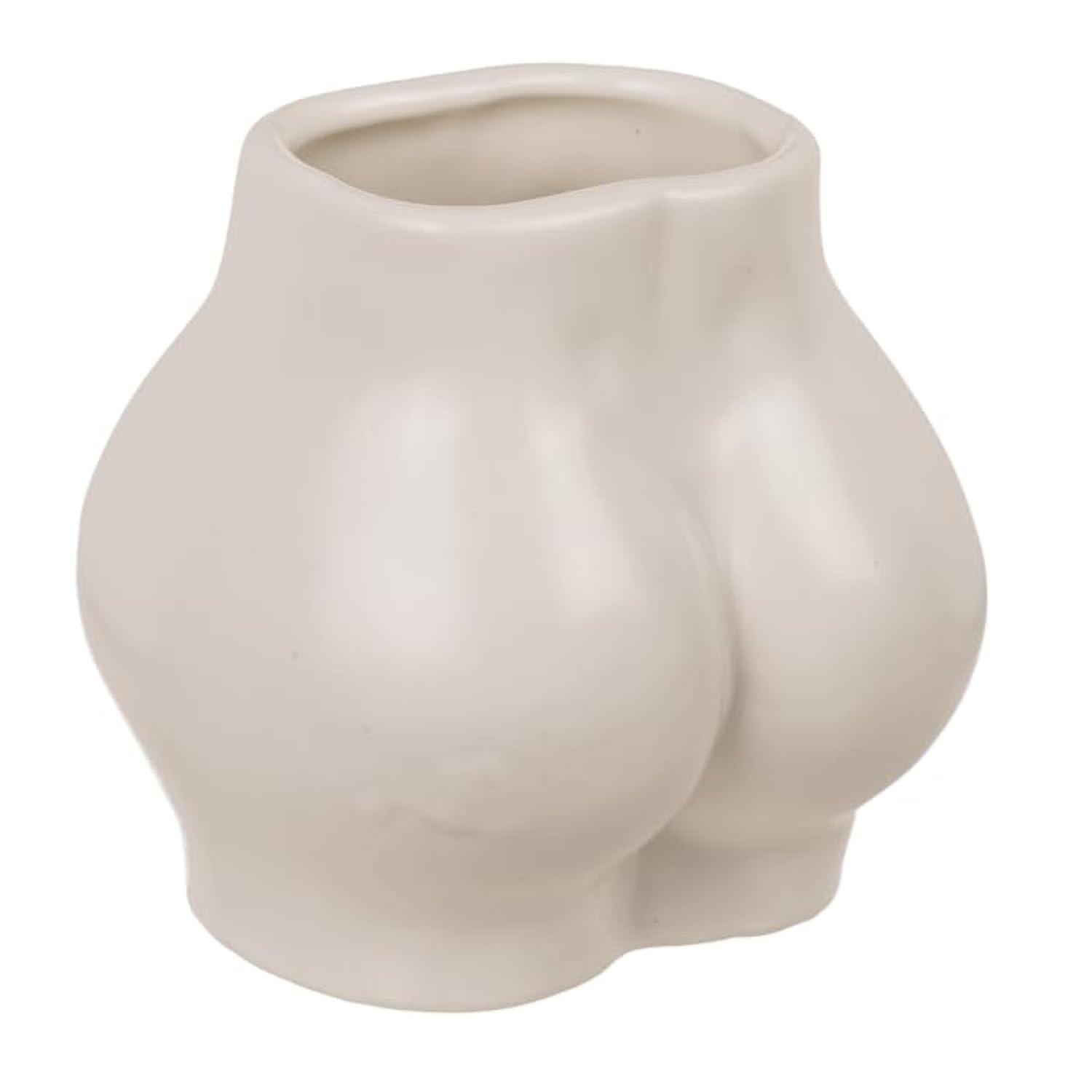 White Ceramic Booty Vase 11 x 8 x 10 cm 450ml Gift Boxed