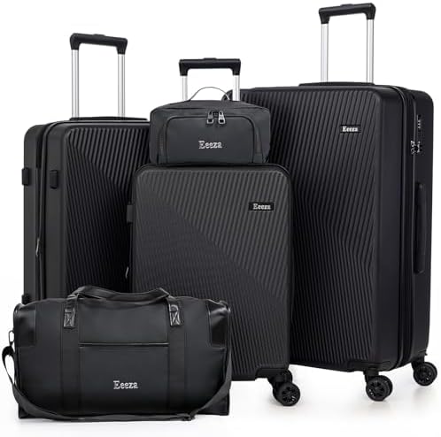 Amazon.com | Cosbarn Luggage Sets 5 Piece Suitcases with Wheels