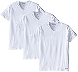 Kenneth Cole Reaction Men's 3pk V-neck Tee, WHITE, M