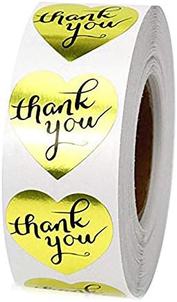 Hihey HEART decal sticker gift sticker packaging give-away paper bags to glue place cards crafting 500PCS