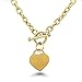 Comelyjewel Chain Necklace for Women, 18K Gold Plated Chunky Chain Link Necklace with Heart Hypoallergenic Jewelry for Women (Length: 18