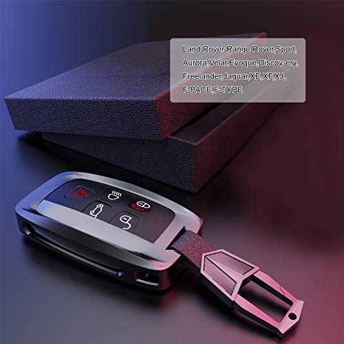Cover Key Shell voor Range Rover, 5 Knoppen Afstandsbediening Zinklegering Autosleutel Cover met Sleutelhanger voor Land… - Afbeelding 8