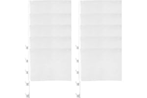 JOONOR 10 Pack Blank Car Flag, Solid White, 12x18inch, Polyester, Sturdy, Not Easy to Fade, Car, Indoor, Outdoor