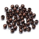 100Pcs 5mm Antique Copper Round Spacer Beads Smooth Ball End Seed Metal Beads for Jewelry Making Findings Accessories Supplie (0.20inch),Beading and Jewelry Making,Beading Supplies
