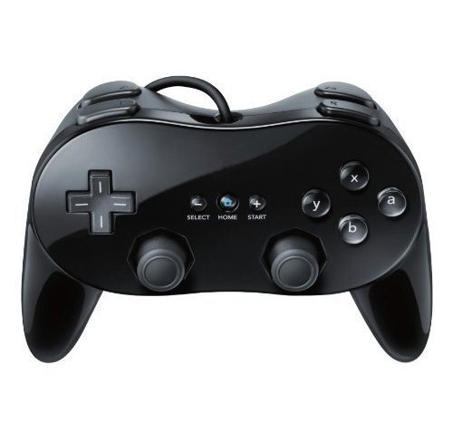Beastron Classic Controller Pro, Console Gampad/Joypad Wire Controller For Nintendo Wii WiiU, Black (1 Pack)