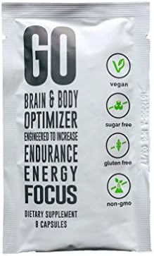 THE GO PILL Mind and Body Lifestyle Enhancer for Energy, Endurance, and Focus, 8 Capsules