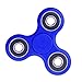 Tri Fidget Hand Spinner - fidget work Ultra Fast Bearings - Finger Toy, Great Gift (SILVER-BLUE)