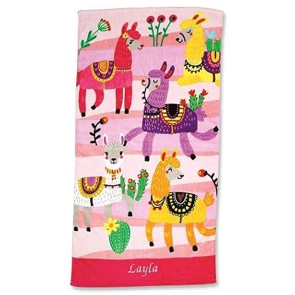 Amazoncom Lillian Vernon Llama Personalized Towel Extra